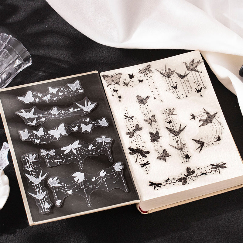 Starlink Dances Series Sticker featuring star designs for journaling, scrapbooking and collage