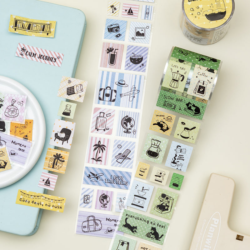 Light Sweet Life Series Die Cutting Writing Paper Tape featuring sweet, and light designs for journaling, scrapbooking and collage