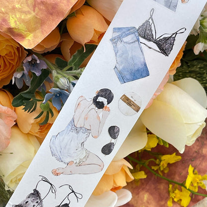 Whole Roll 5cm*10m Secret Die Cutting Washi/PET/Fog PET Tape featuring secret designs for journaling, scrapbooking and collage