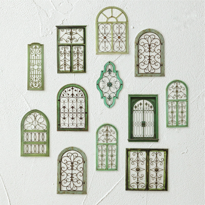Ironwork Stained Window Series Sticker featuring wind designs for journaling, scrapbooking and collage