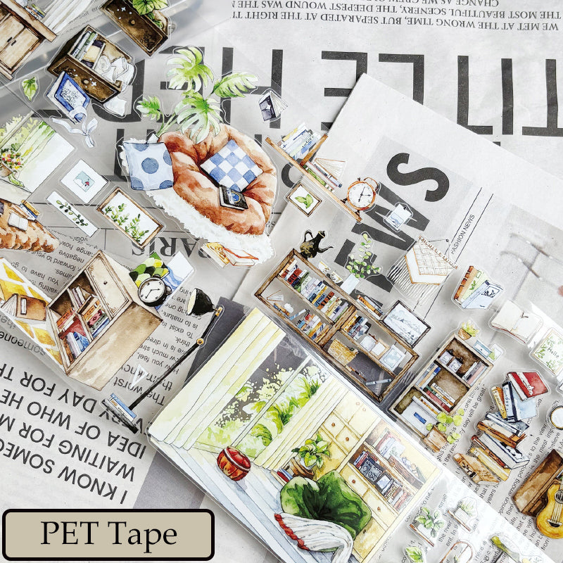 Whole Roll 7.5cm*5.5m Study Corner Die Cutting Washi/PET/Fog PET Tape
