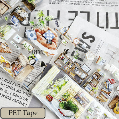 Whole Roll 7.5cm*5.5m Study Corner Die Cutting Washi/PET/Fog PET Tape