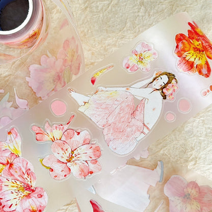 Whole Roll 5cm*5m Complexion Die Cutting Washi/PET/Fog PET Tape for journaling, scrapbooking and collage