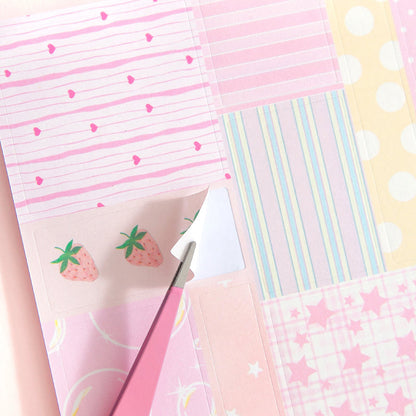 Cotton Notebook Series Sticker Book featuring book designs for journaling, scrapbooking and collage
