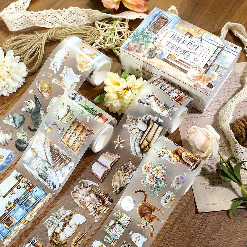 Xiao mi playful Die Cutting Fog PET Tape Set for journaling, scrapbooking and collage