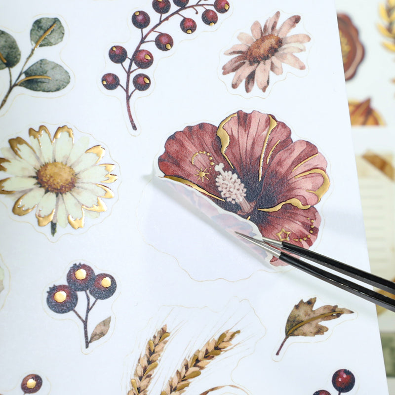 Autumn Memories Sticker Book featuring autumn, and book designs for journaling, scrapbooking and collage
