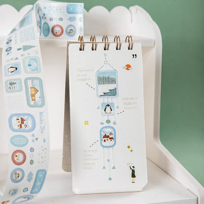 Flower Island Melodies Series Die Cutting Washi Tape featuring flower, and island designs for journaling, scrapbooking and collage