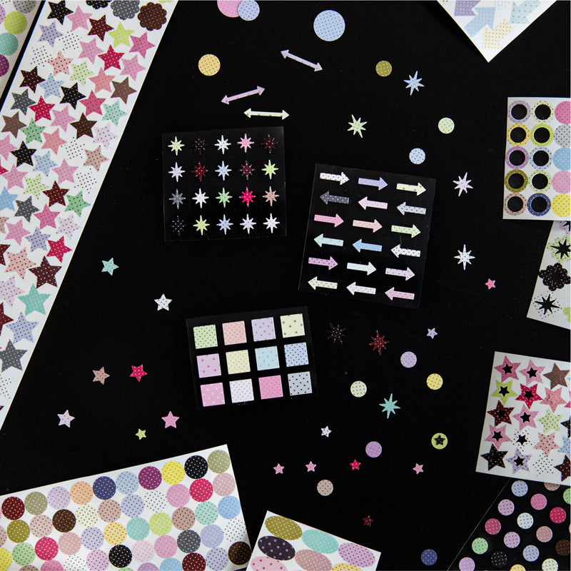 Polka Dot Control Series Die Cutting Flash Synthetic Paper Tape featuring dot designs for journaling, scrapbooking and collage