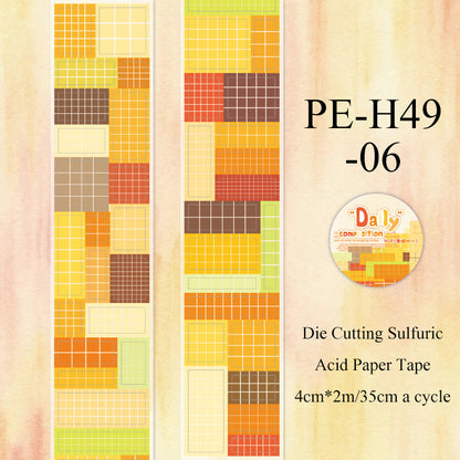 Daily Composition Series Die Cutting Sulfuric Acid Paper Tape