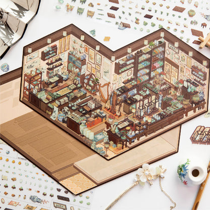Museum Hall Knowledge Series 3D Sticker for journaling, scrapbooking and collage