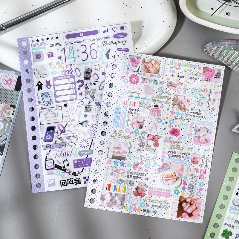 Dream Island Sequel Series Sticker Book featuring dream, book, and island designs for journaling, scrapbooking and collage