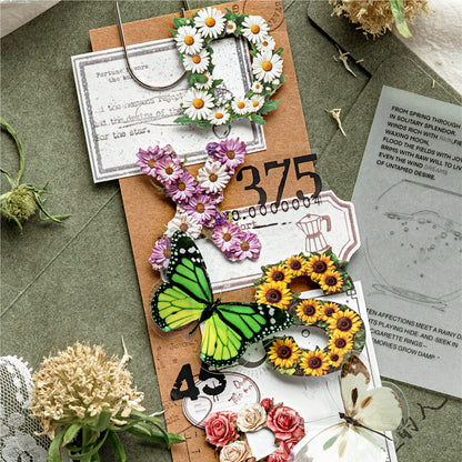 Forest Alphabet Guide Series Sticker featuring forest designs for journaling, scrapbooking and collage