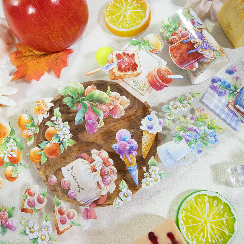 Four season berries Shell Light PET Tape featuring sea, and light designs for journaling, scrapbooking and collage