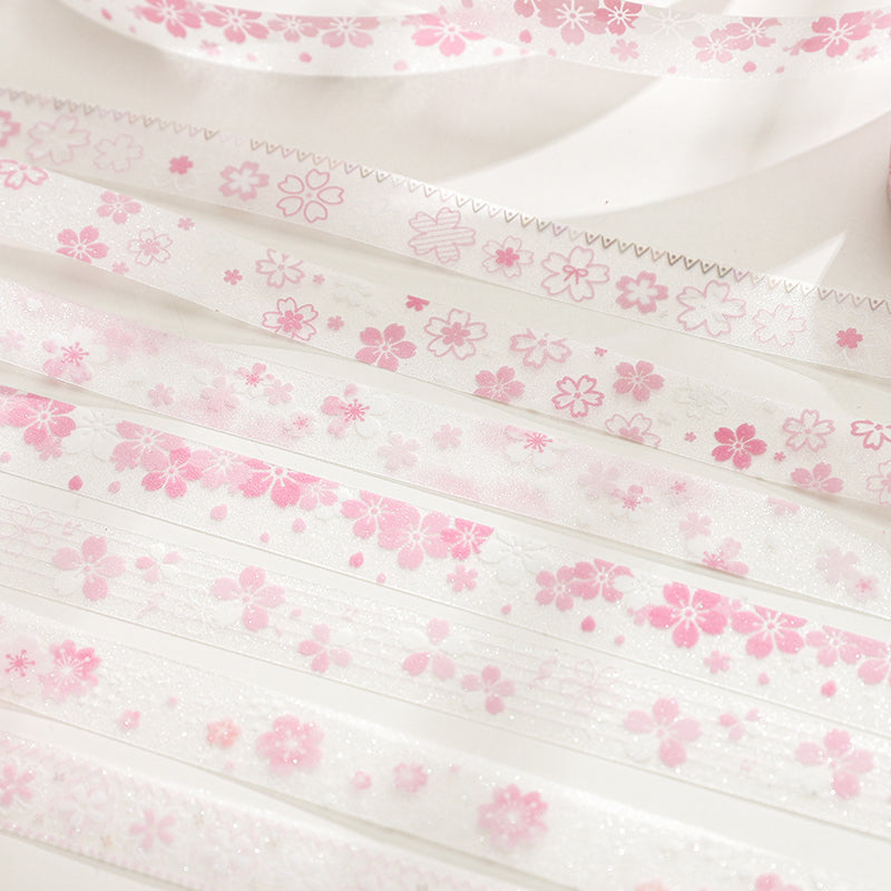 Spring Blossom Words Series Flash PET Tape featuring spring designs for journaling, scrapbooking and collage