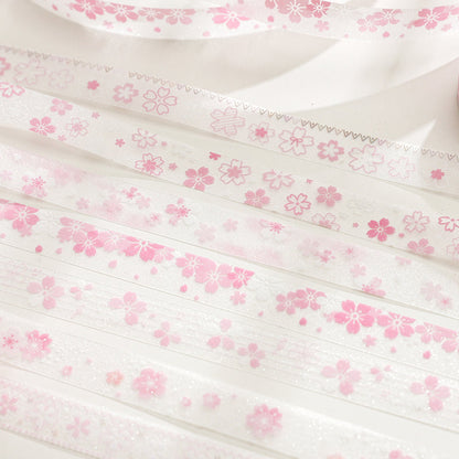 Spring Blossom Words Series Flash PET Tape featuring spring designs for journaling, scrapbooking and collage