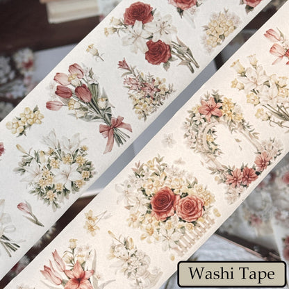 6cm*120cm Flower Pavilion Die Cutting Washi/PET Tape
