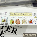 Washi/PET/Fog Ruban adhésif découpé à l’emporte-pièce « Sweet Words » 4,5 cm × 250 cm