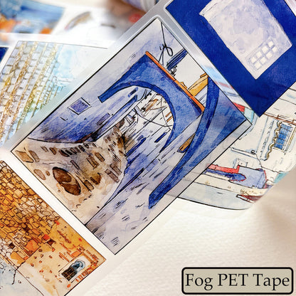 7cm*166cm Blue Alley Wind Die Cutting Washi/PET/Fog PET Tape