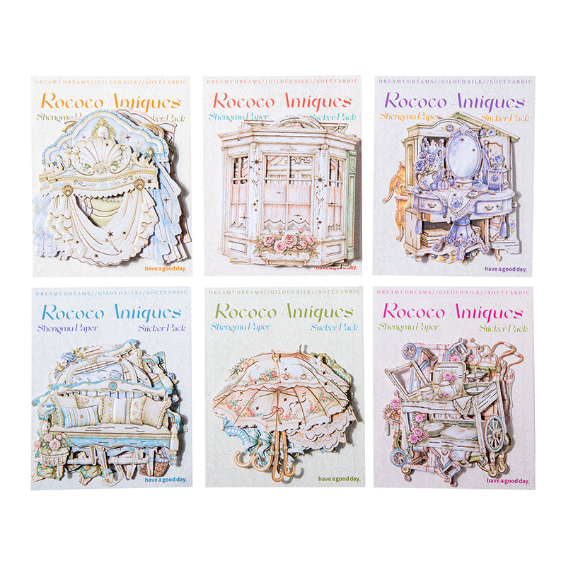 Rococo Vintage Series Sticker featuring vintage designs for journaling, scrapbooking and collage