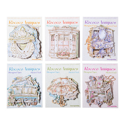 Rococo Vintage Series Sticker featuring vintage designs for journaling, scrapbooking and collage
