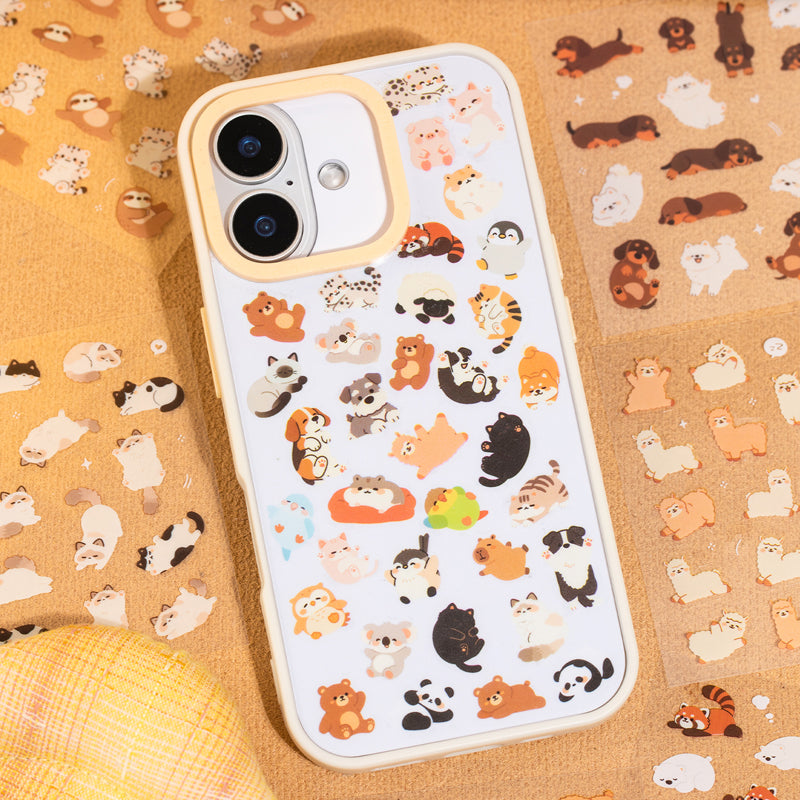 Furry Files Series Sticker Book featuring book designs for journaling, scrapbooking and collage