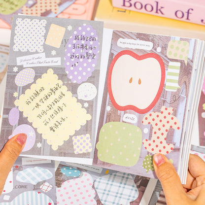 Dripping Fragments Series Sticker Book featuring book designs for journaling, scrapbooking and collage