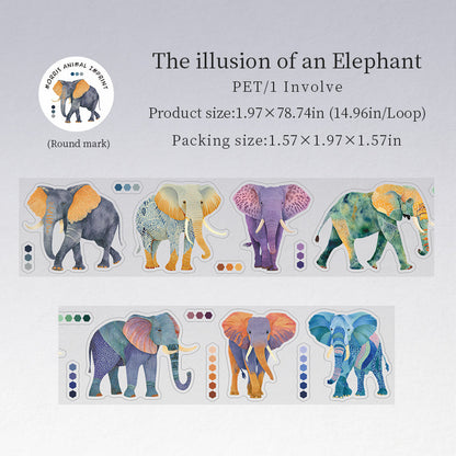 Maurice Animal Imprint Series Die Cutting PET Tape