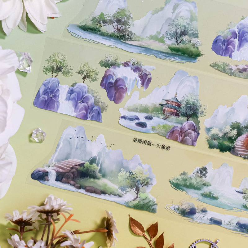 7cm*100cm Sunny Garden PET Tape featuring garden, and sun designs for journaling, scrapbooking and collage