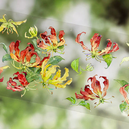 6cm*100cm Garland Lily Shell Light PET Tape featuring light designs for journaling, scrapbooking and collage