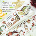 Red makeup Die Cutting Washi/Shell Gold PET Tape
