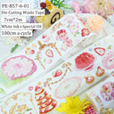 Strawberry ice cream pudding Die Cutting Washi/Shell Gold PET Tape