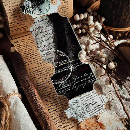 Whole Roll 5cm*5m Words Of The Letter Die Cutting PET Tape featuring letter designs for journaling, scrapbooking and collage