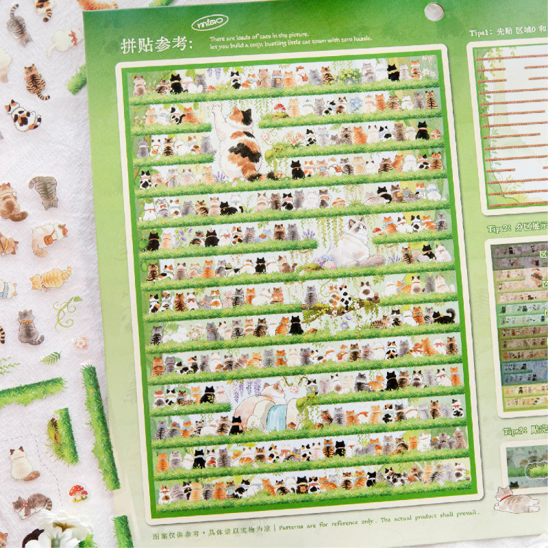 Cat Fantasy Adventure Series 3D Sticker featuring fantasy, and cat designs for journaling, scrapbooking and collage