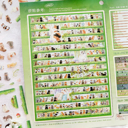 Cat Fantasy Adventure Series 3D Sticker featuring fantasy, and cat designs for journaling, scrapbooking and collage