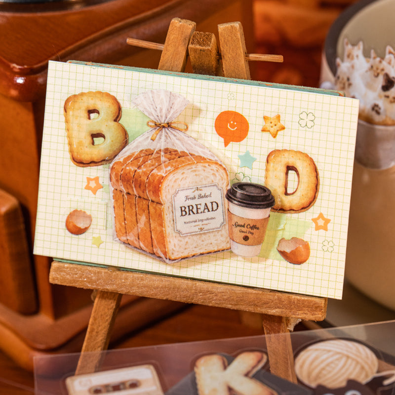 Corner Coffee Series Sticker Book featuring book designs for journaling, scrapbooking and collage
