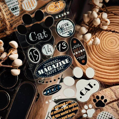 5cm*100cm Circular Labels Set Die Cutting PET Tape for journaling, scrapbooking and collage