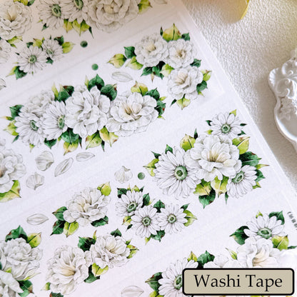 Whole Roll 5.5cm*5m Greenish color Washi/PET Tape