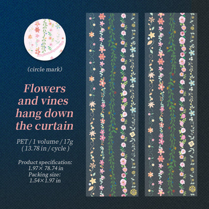 Curtain Fragmented Light Series PET Tape