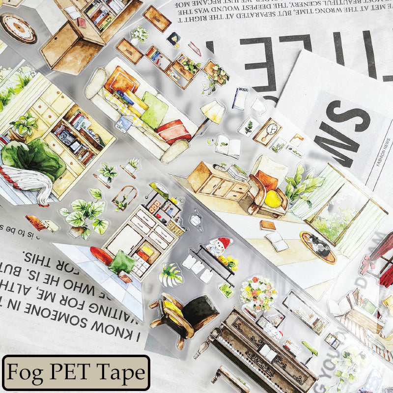 Whole Roll 7.5cm*5.5m Study Corner Die Cutting Washi/PET/Fog PET Tape