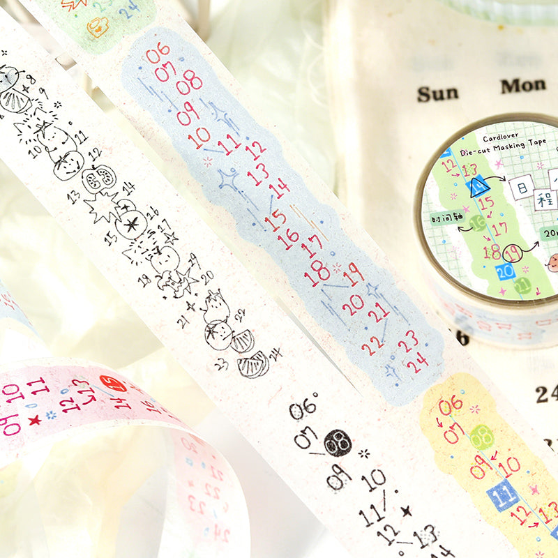 Tea Bag Little Bird Diary Series Die Cutting Washi Tape featuring tea, and bird designs for journaling, scrapbooking and collage