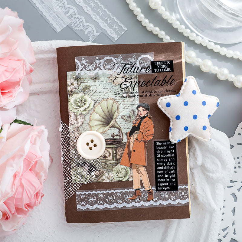 Lace Wander Series Sticker featuring lace designs for journaling, scrapbooking and collage