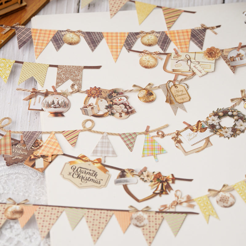 Christmas Flags Series Sticker for journaling, scrapbooking and collage