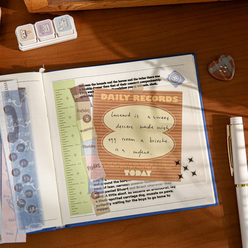 Time Story Series Sticker Book featuring book designs for journaling, scrapbooking and collage