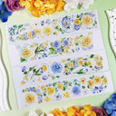 6cm*100cm Yellow and blue small flower Shell Light PET Tape