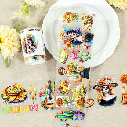 Return Dust Light Fog PET Tape featuring light designs for journaling, scrapbooking and collage