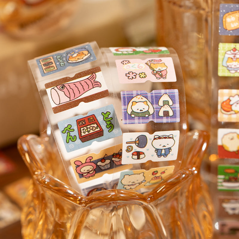 Mega Cute Series Die Cutting Flash Coated Paper Tape for journaling, scrapbooking and collage