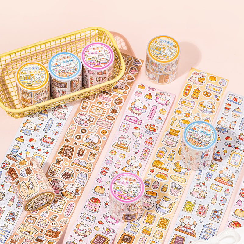 Sweet Store Manager Series Die Cutting Coated Paper Tape featuring sweet designs for journaling, scrapbooking and collage