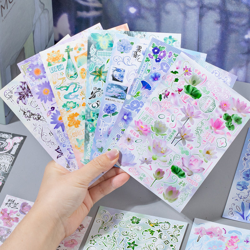 Wander Channel Series Sticker Book featuring book designs for journaling, scrapbooking and collage