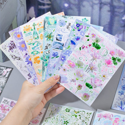 Wander Channel Series Sticker Book featuring book designs for journaling, scrapbooking and collage