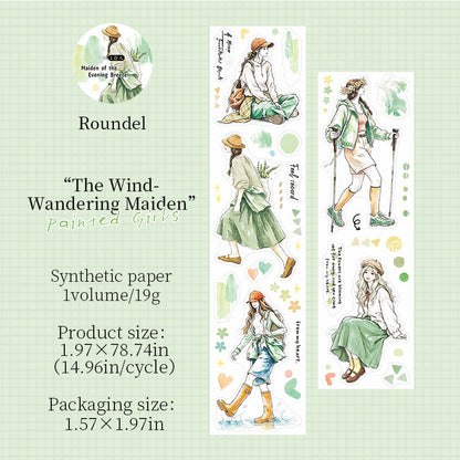 Painted Girl Series Die Cutting Synthetic Paper Tape